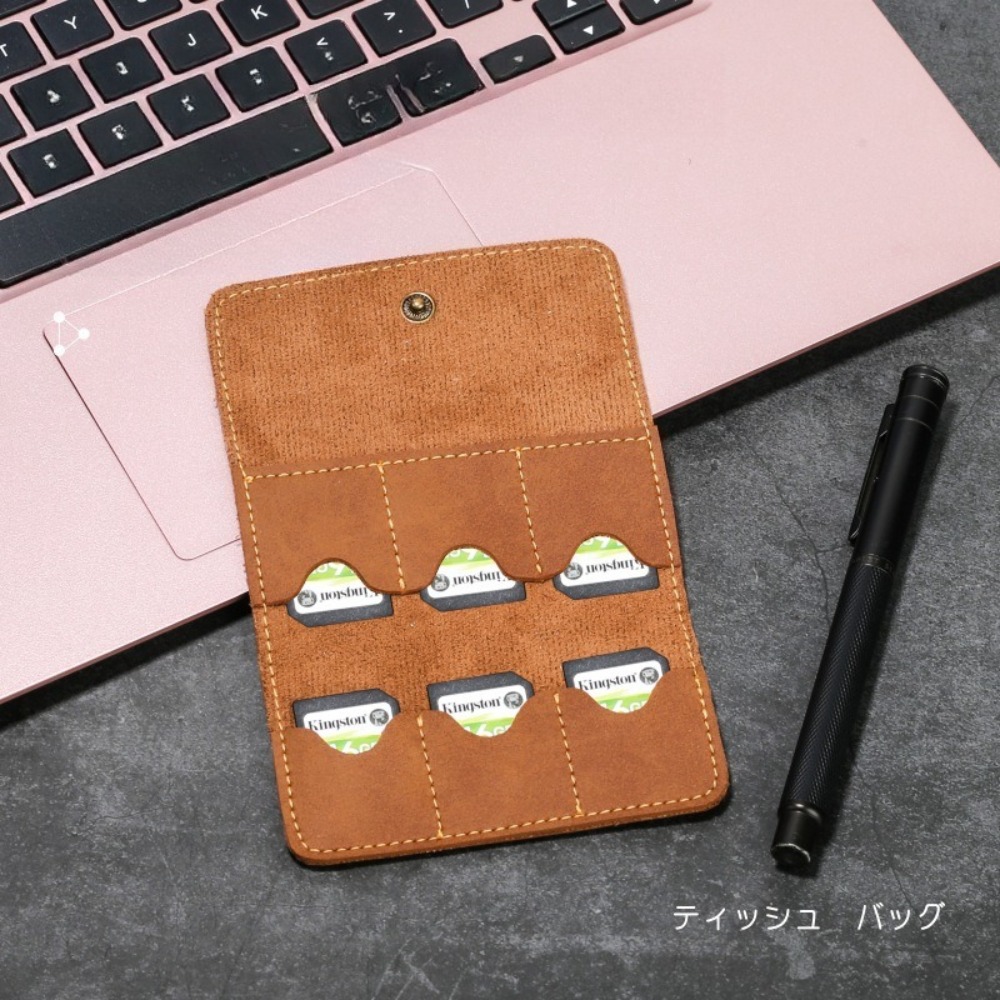 Mobile Tech Accessories - Étui pour carte mémoire en cuir