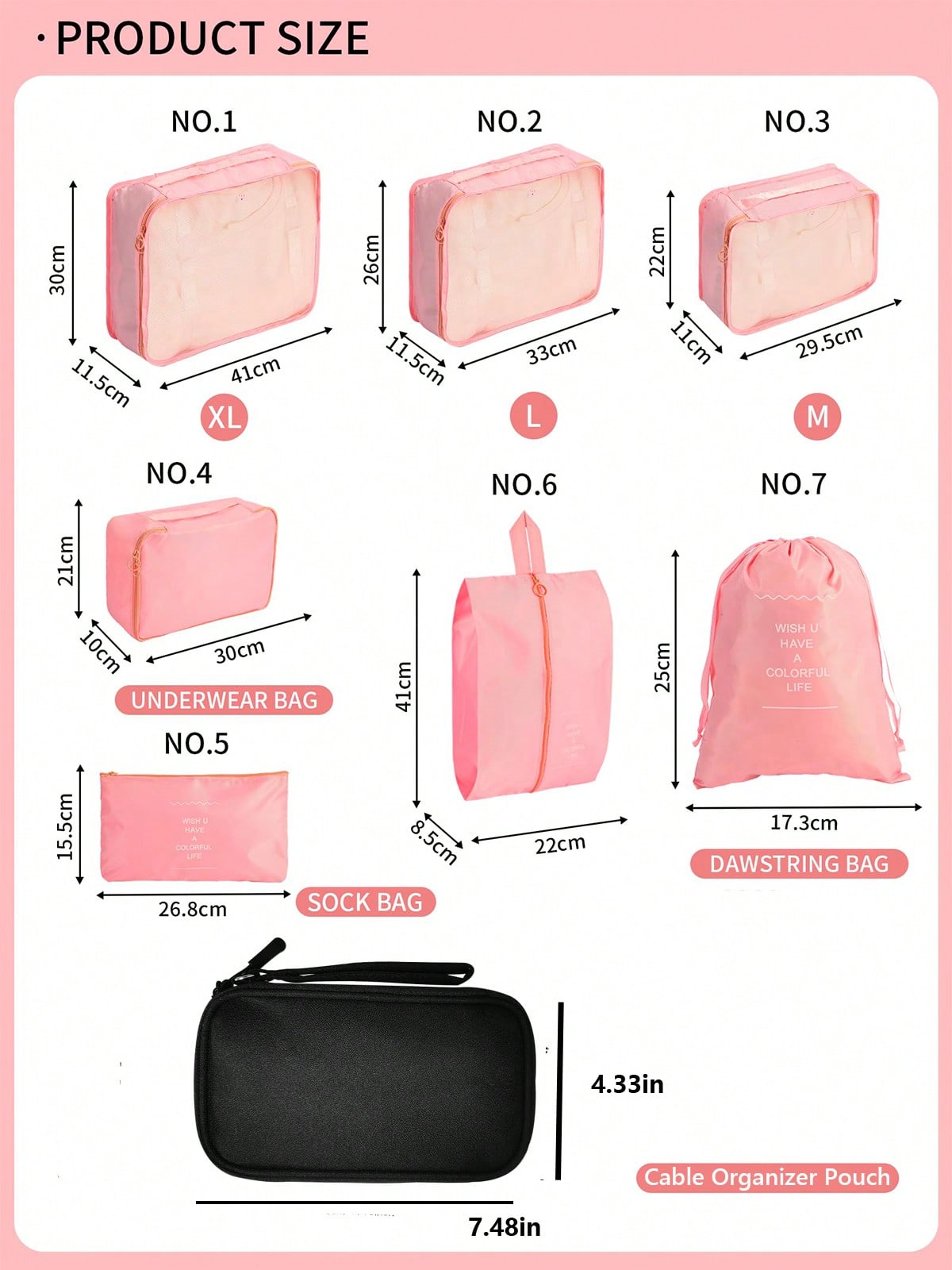 Ensemble de cubes de rangement - Tech Accessories Case avis et prix